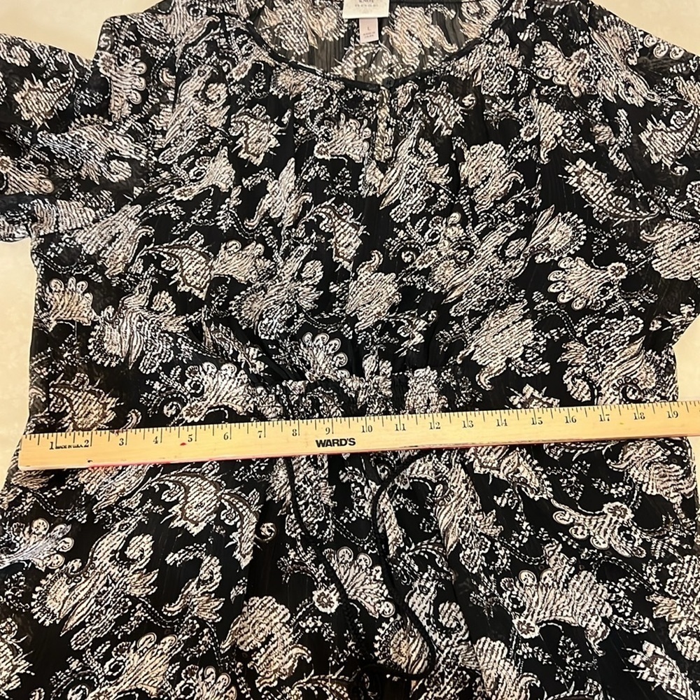 Knox Rose Dress Black/Beige with Lining Size L - Picture 9 of 11